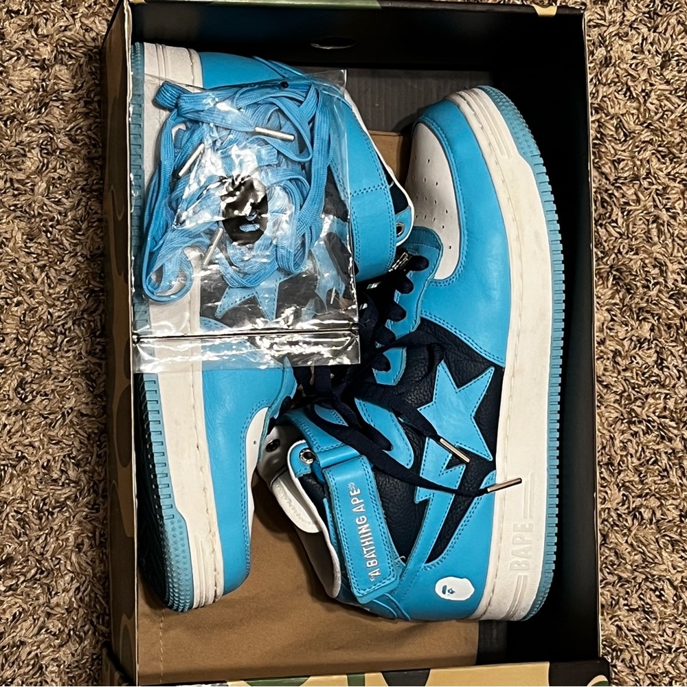 A Bathing Ape (Bape) Bapesta Mid “Sax”